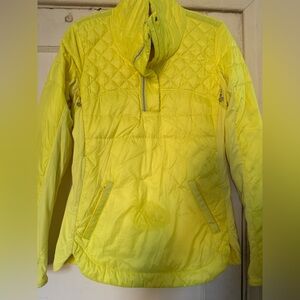 Lululemon What the Fluff Down filled quilted pullover yellow Lemon